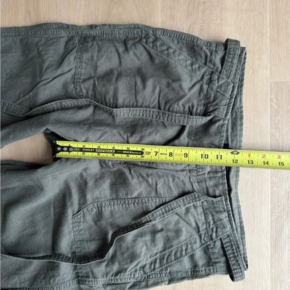 GAP Olive Green Linen/Cotton Pant (Size 6) - Picture 7 of 8
